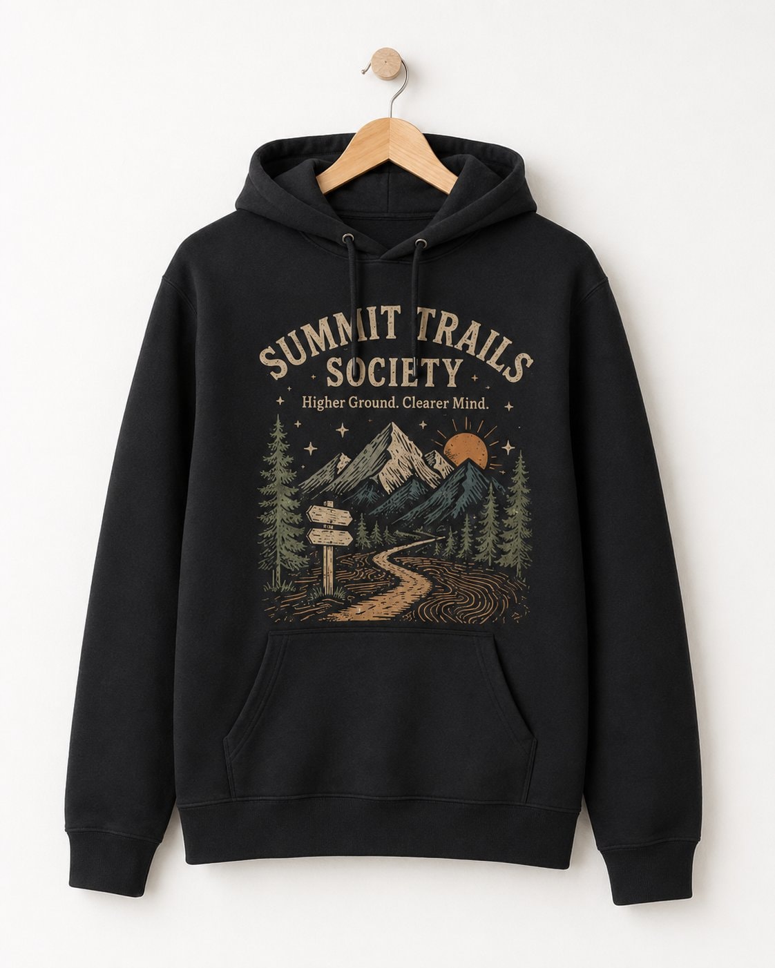 Summit Trails Society Unisex Hoodie-Black-3