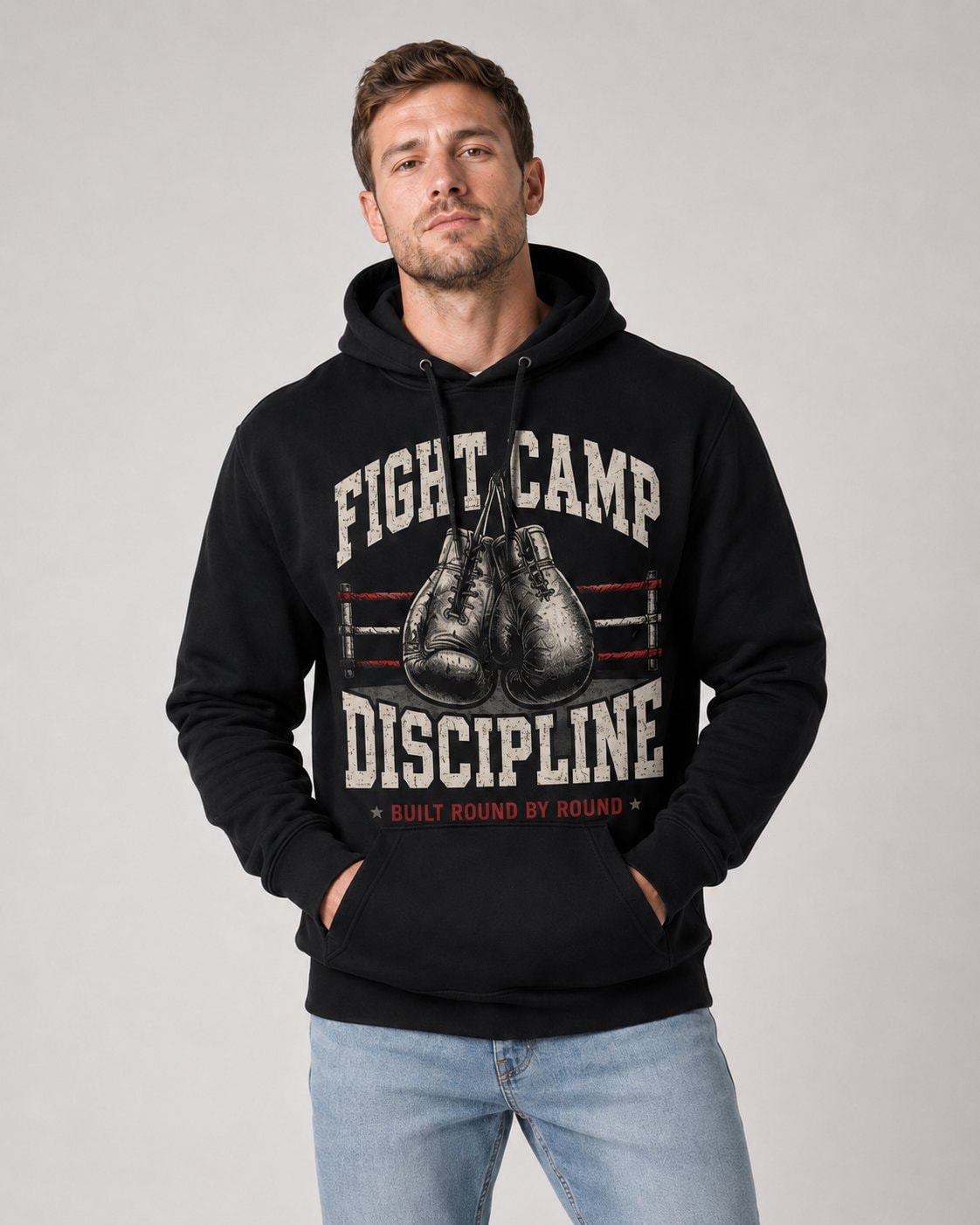Fight Camp Discipline Men's Hoodie-Black-2