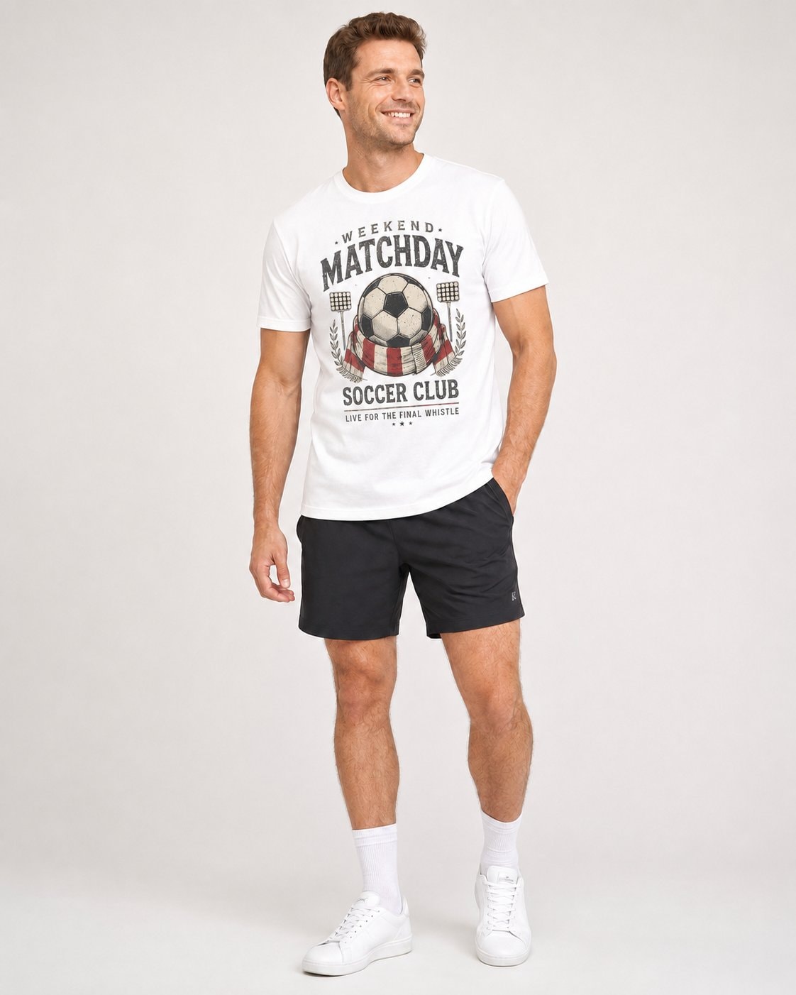 Weekend Matchday Soccer Club Men's T-Shirt-White-1