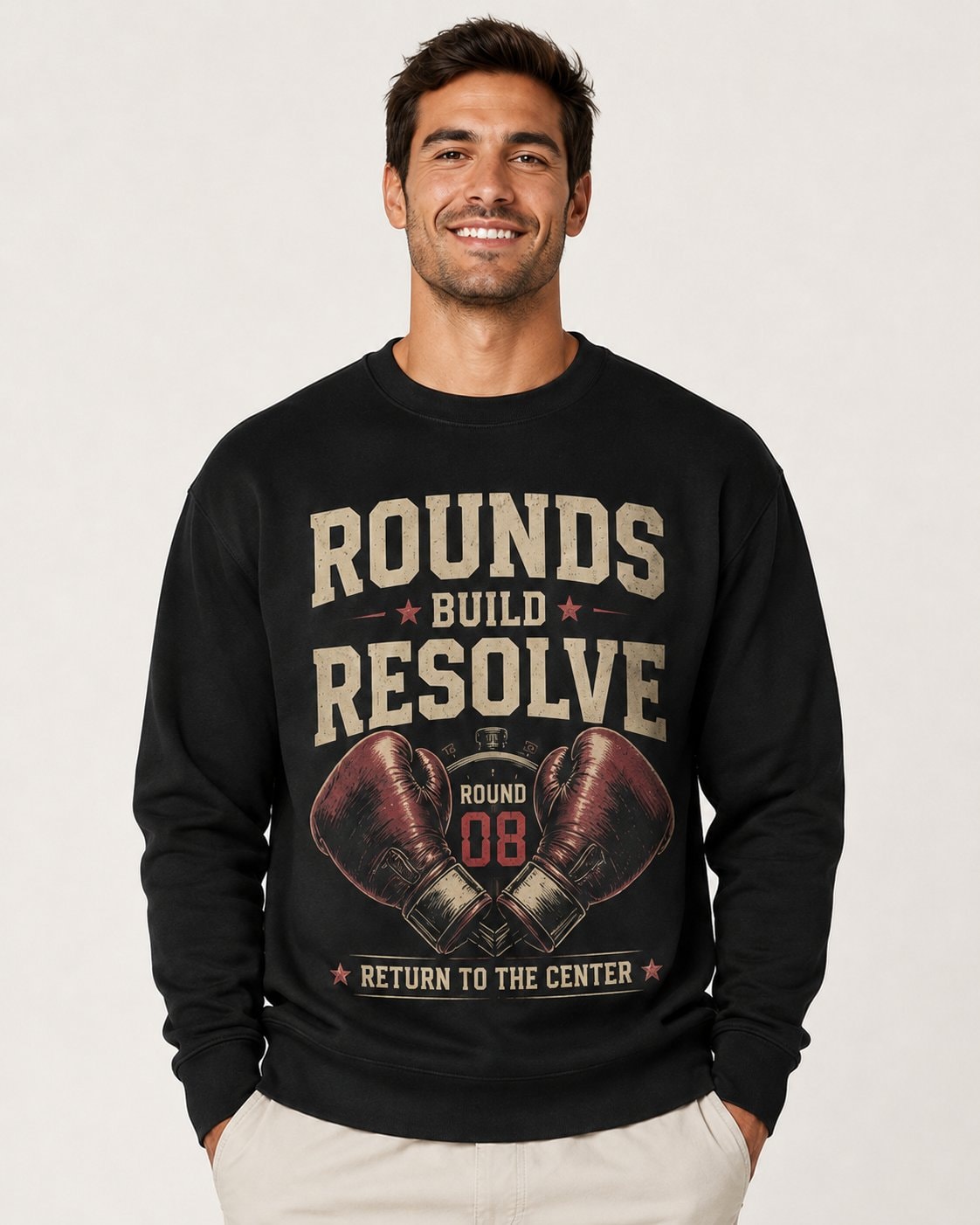 Rounds Build Resolve Men's Sweatshirt-Black-2