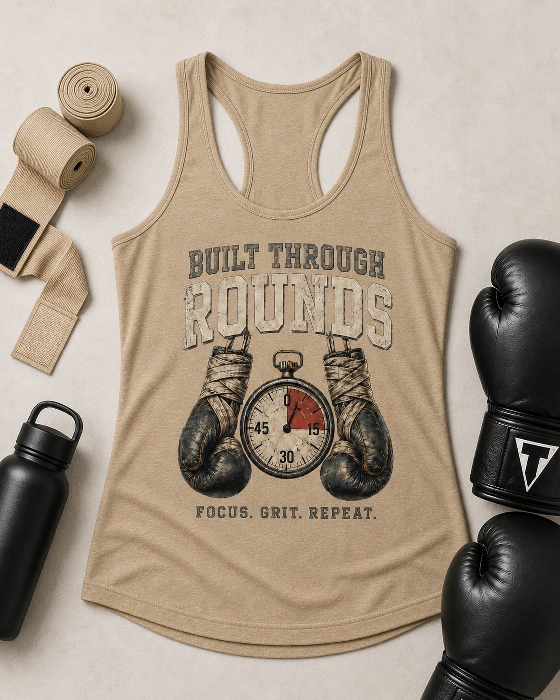 Built Through Rounds Women's Tank Top-Sand-4