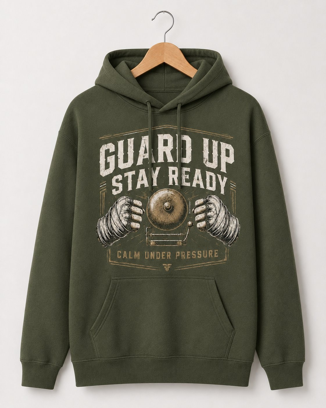 Guard Up Stay Ready Women's Hoodie-Military Green-3