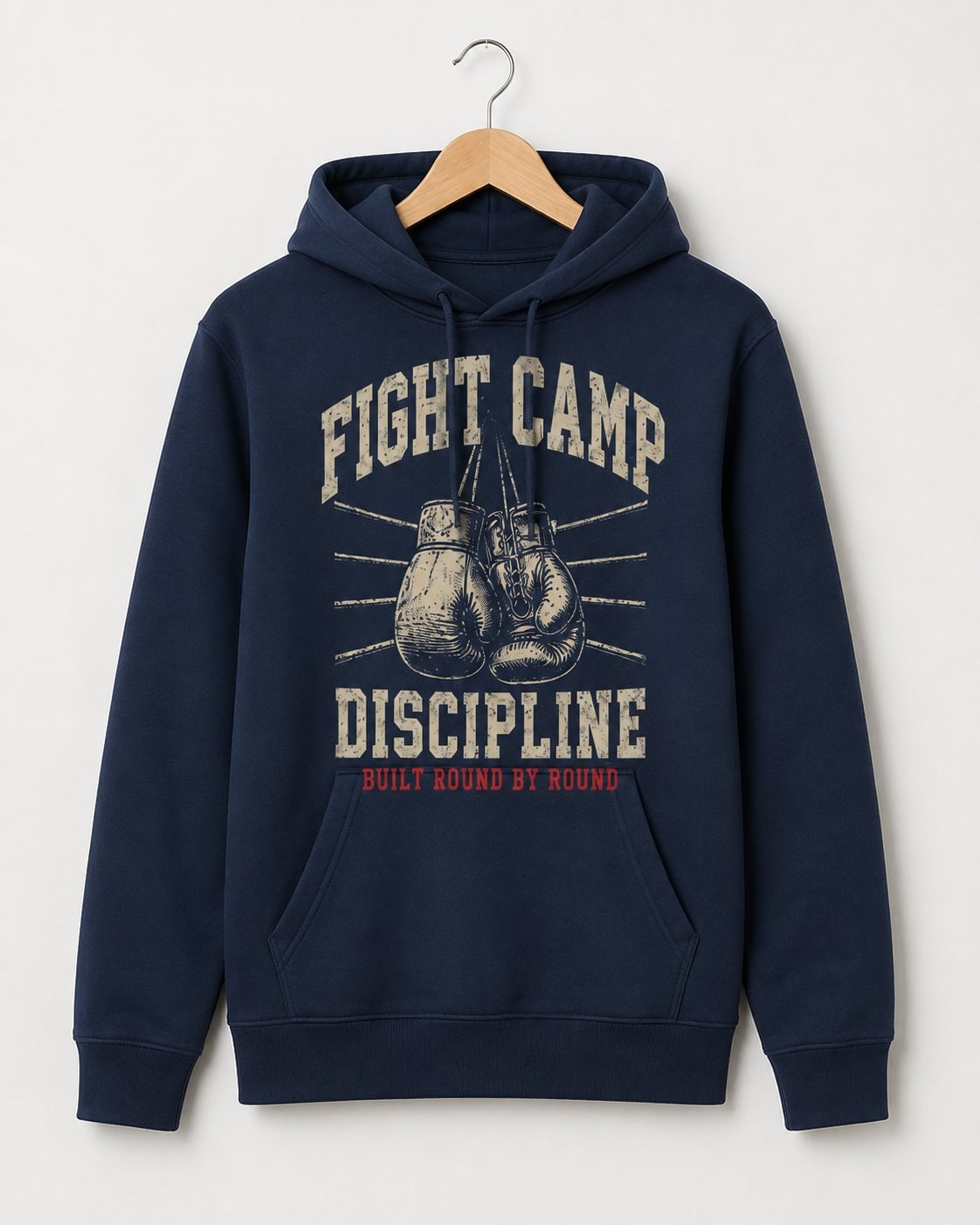 Fight Camp Discipline Men's Hoodie-Navy-3