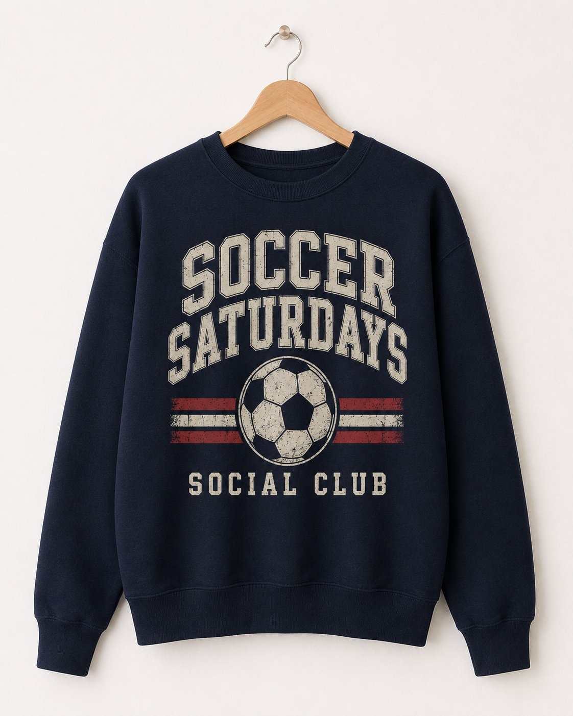Soccer Saturdays Social Club Women's Sweatshirt-Navy-3