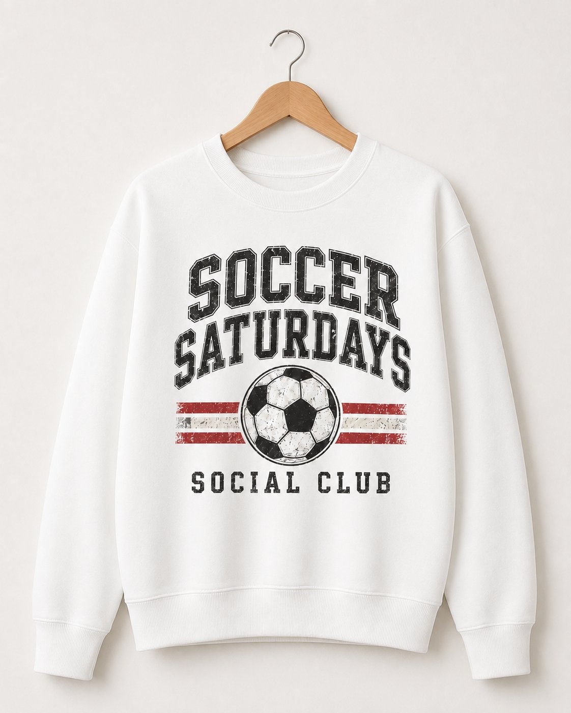 Soccer Saturdays Social Club Women's Sweatshirt-White-3