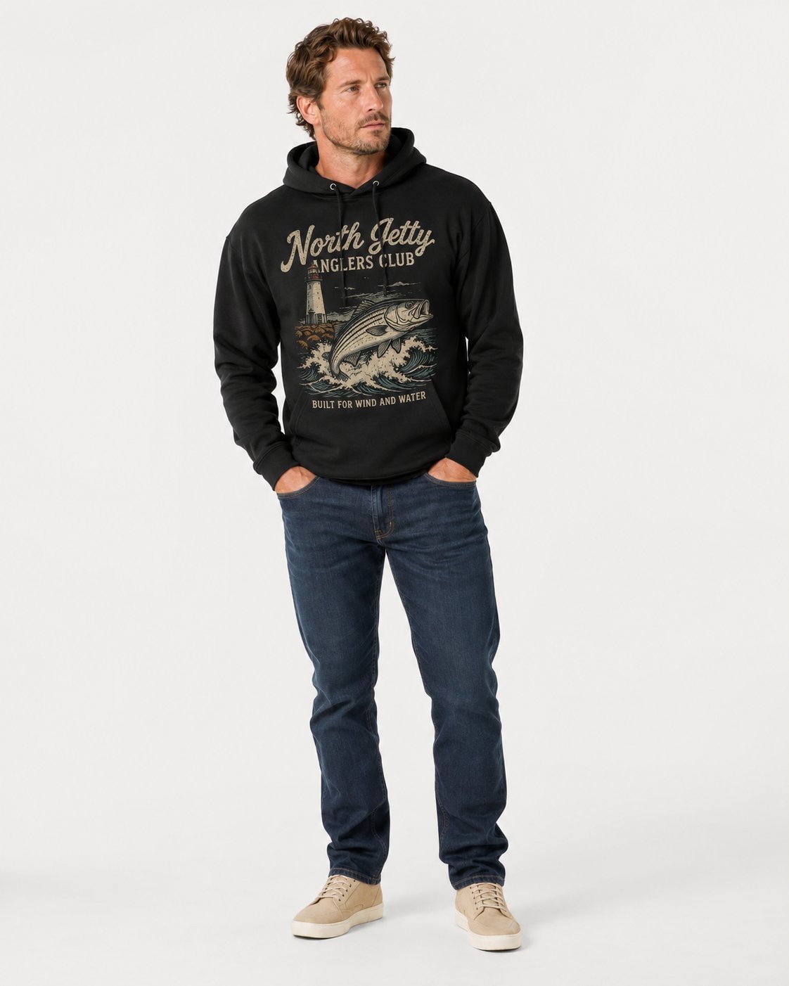 North Jetty Anglers Club Men's Hoodie