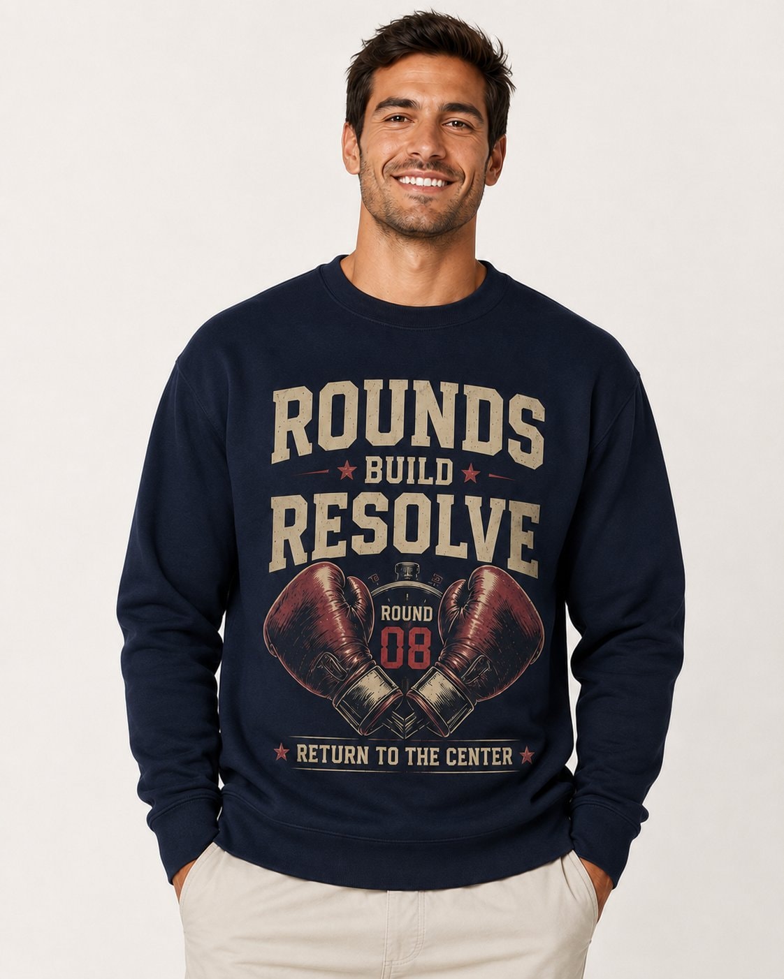Rounds Build Resolve Men's Sweatshirt-Navy-2