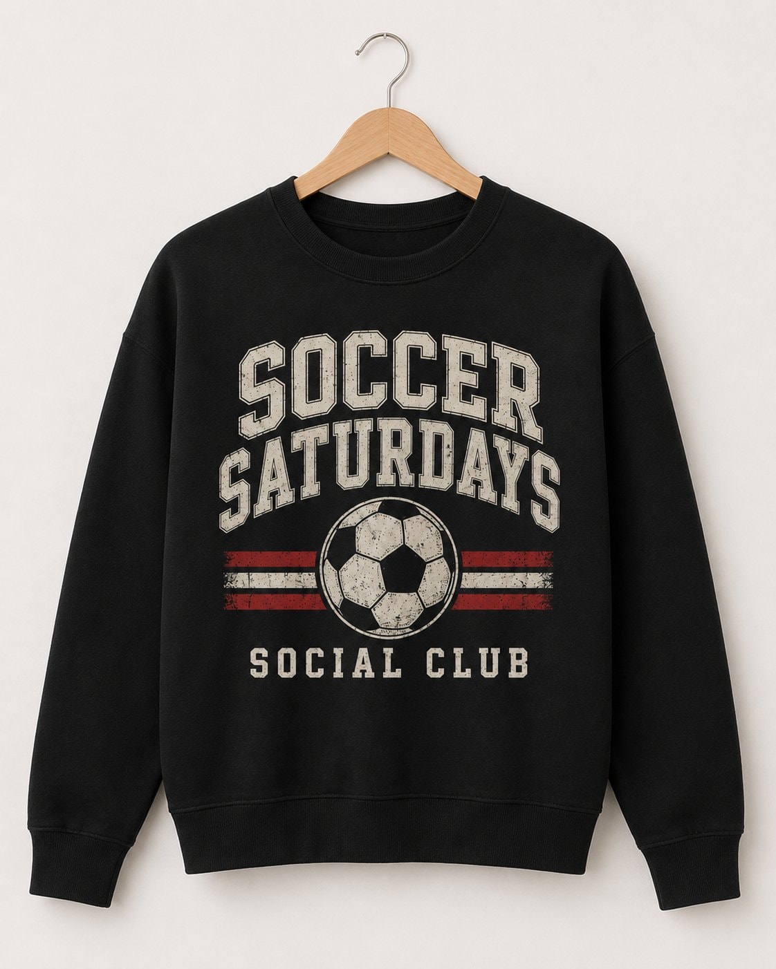 Soccer Saturdays Social Club Women's Sweatshirt-Black-3