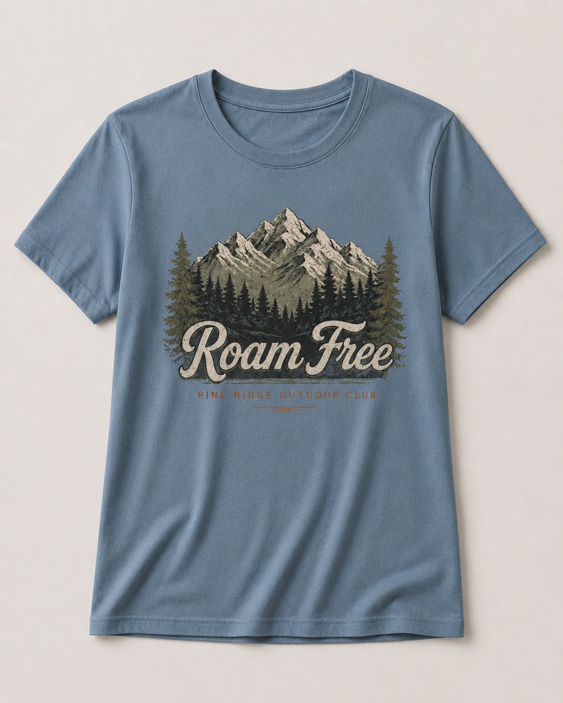 Roam Free Pine Ridge Women's T-Shirt-Dusty Blue-3
