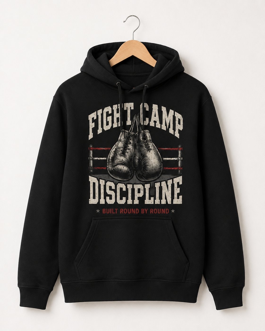 Fight Camp Discipline Men's Hoodie-Black-3
