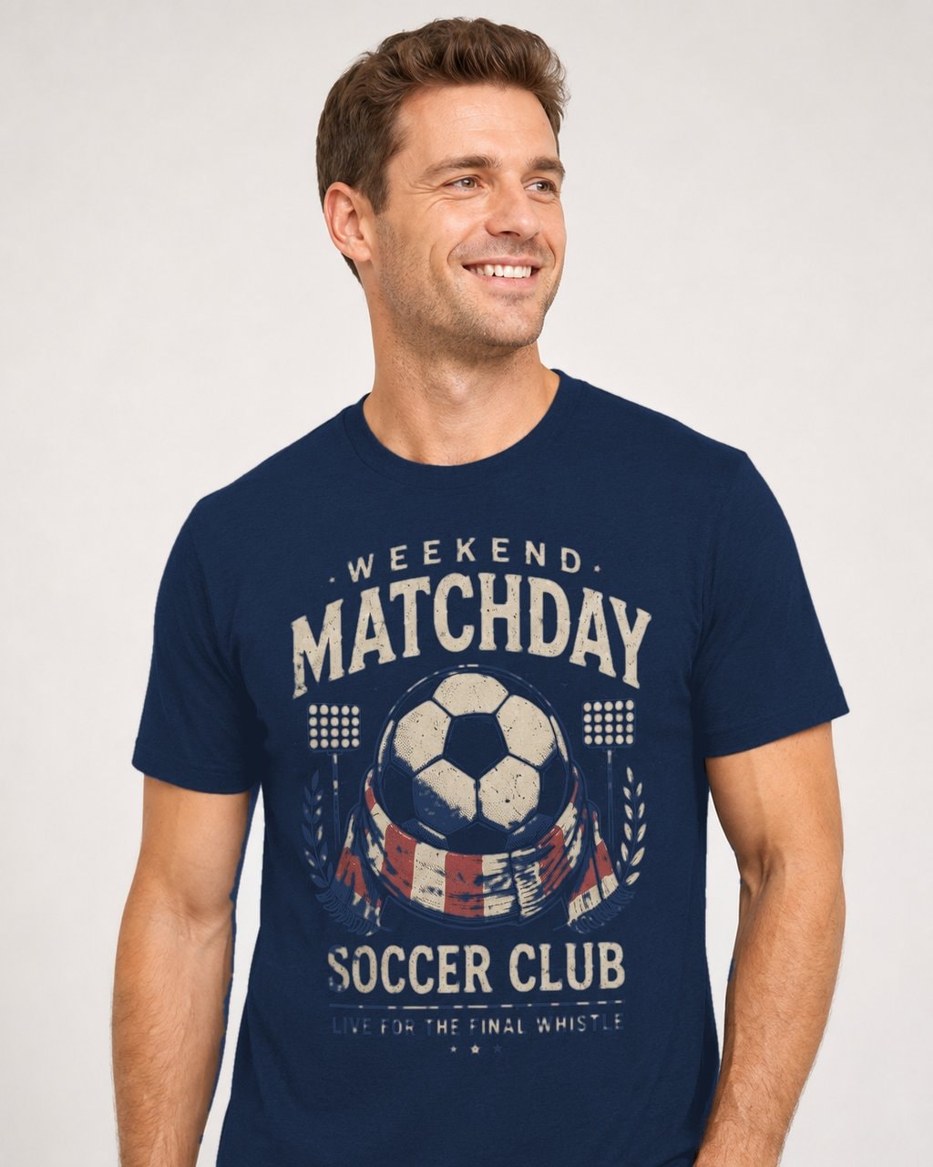Weekend Matchday Soccer Club Men's T-Shirt-Military Green-4