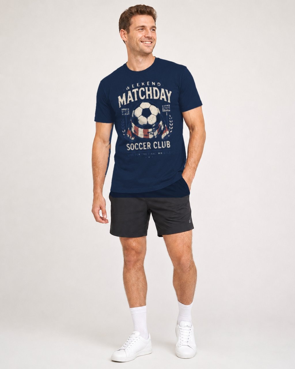 Weekend Matchday Soccer Club Men's T-Shirt-Military Green-3