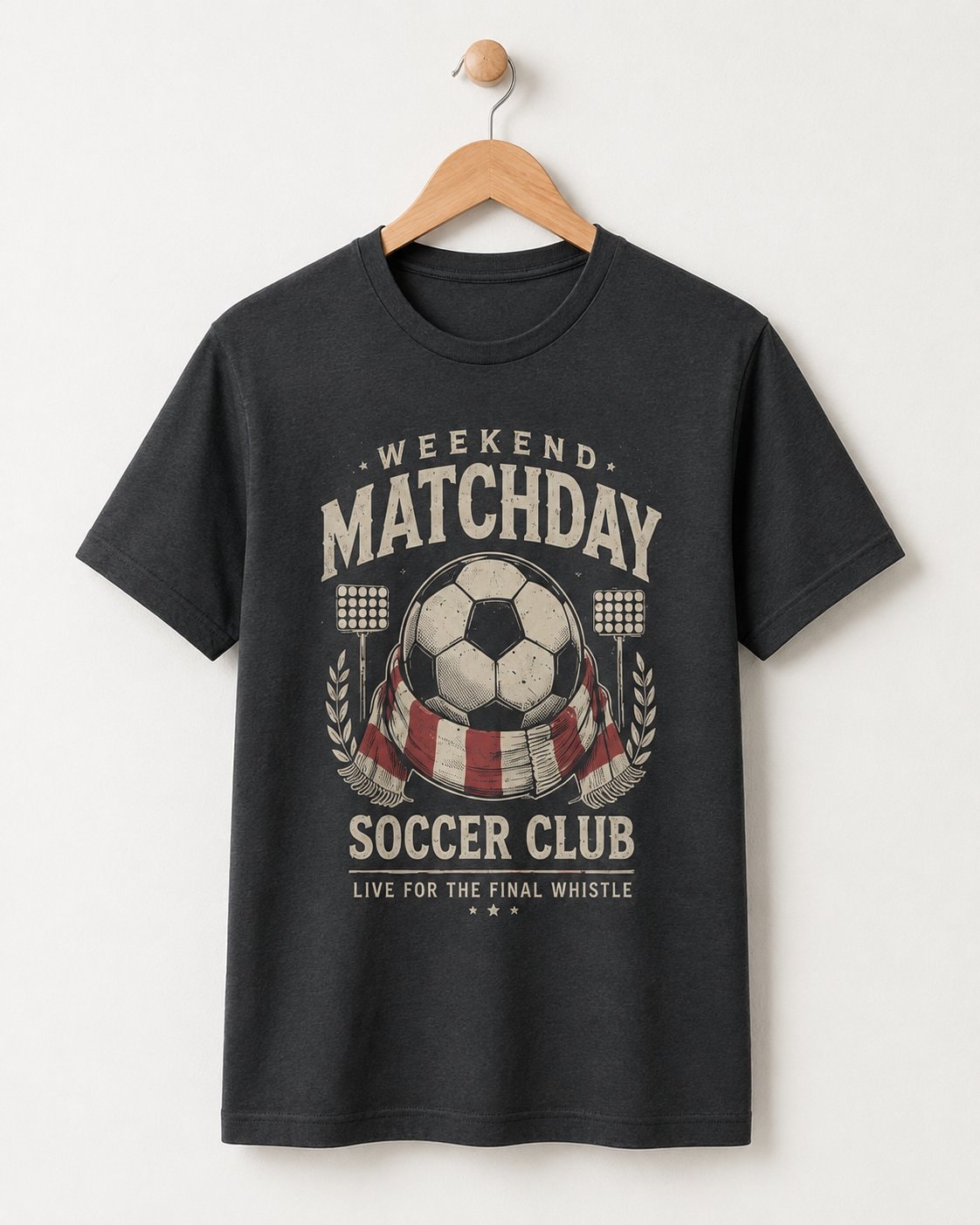 Weekend Matchday Soccer Club Men's T-Shirt-Charcoal-3