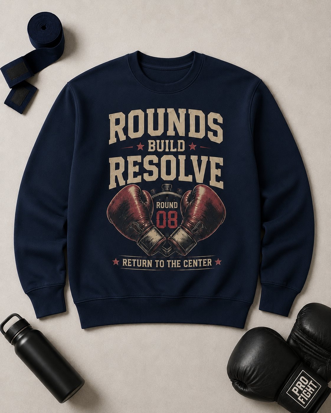 Rounds Build Resolve Men's Sweatshirt-Navy-4
