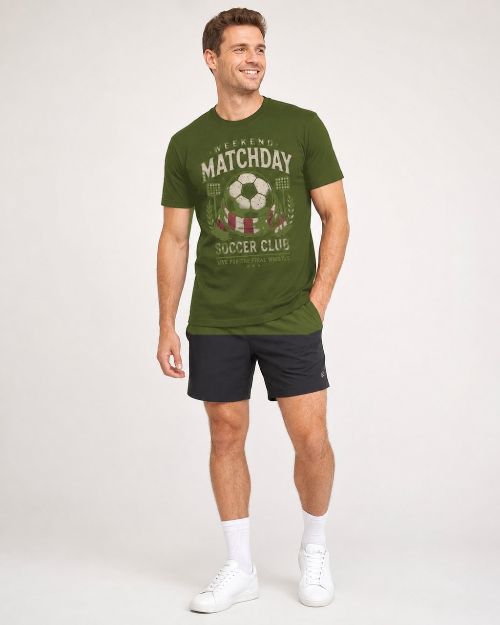 Weekend Matchday Soccer Club Men's T-Shirt-Navy-4